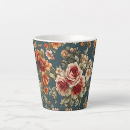 Prachtige romantische Rozen en prachtige bloemen Latte Mok