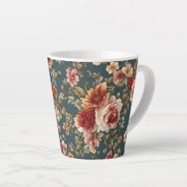 Prachtige romantische Rozen en prachtige bloemen Latte Mok