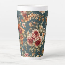 Prachtige romantische Rozen en prachtige bloemen Latte Mok
