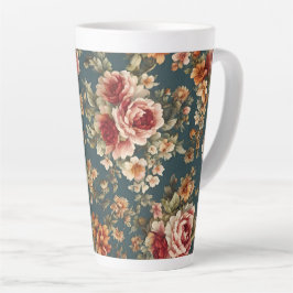 Prachtige romantische Rozen en prachtige bloemen Latte Mok