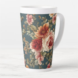 Prachtige romantische Rozen en prachtige bloemen Latte Mok
