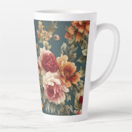 Prachtige romantische Rozen en prachtige bloemen Latte Mok