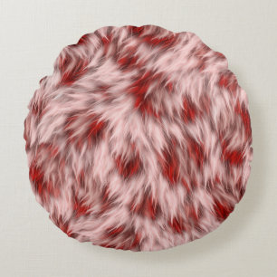 Prachtige Rood- en Roze Abstract Design Round Pill Rond Kussen