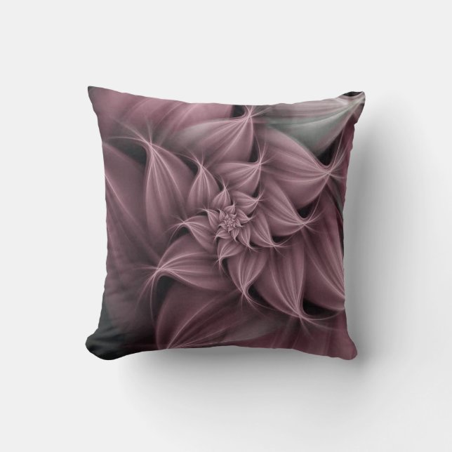 Prachtige Roos Bloem Fractal  Kussen (Voorkant)