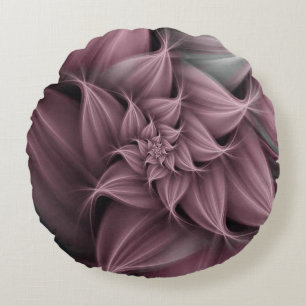 Prachtige Roos Bloem Fractal  Rond Kussen