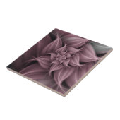 Prachtige Roos Bloem Fractal Tegeltje (Zijkant)