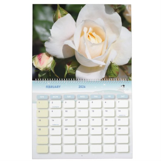 Prachtige Roos Flowers Kalender (Feb 2026)