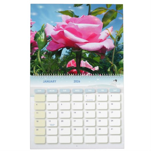 Prachtige Roos Flowers Kalender (Jan 2026)