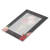 Prachtige Roos Mason Jar Vrijgezellenfeest Game 2 Notitieblok (Schuin)