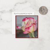 Prachtige Roos Note Kaart Notitiekaartje (Voorkant / Achterkant in situ)