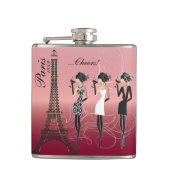 Prachtige Roos Paris Celebration Heupfles (Voorkant)