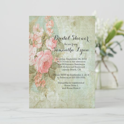 Prachtige  Roos Vrijgezellenfeest Kaart (Staand voorkant)