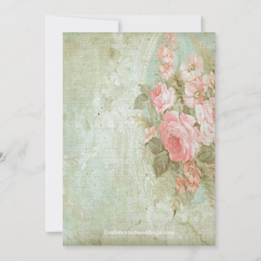 Prachtige  Roos Vrijgezellenfeest Kaart (Achterkant)