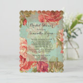 Prachtige  Roos Vrijgezellenfeest Kaart (Staand voorkant)