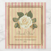 Prachtige  Roos Wijn Etiket (Enkel label)