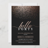 Prachtige rose goud / koper elke leeftijd verjaard kaart (Voorkant)