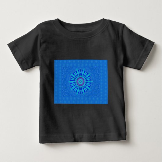 Prachtige Royal Blue Mandala Art Print (Voorkant)
