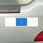 Prachtige Royal Blue Mandala Art Print Bumpersticker (Op auto)
