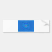 Prachtige Royal Blue Mandala Art Print Bumpersticker (Voorkant)
