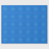 Prachtige Royal Blue Mandala Art Print Cadeaupapier (Vlak)