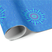 Prachtige Royal Blue Mandala Art Print Cadeaupapier (Rol Hoek)