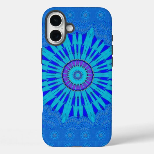 Prachtige Royal Blue Mandala Art Print Case-Mate iPhone Case (Achterkant)