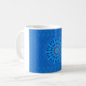 Prachtige Royal Blue Mandala Art Print Koffiemok (Voorkant links)