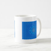 Prachtige Royal Blue Mandala Art Print Koffiemok (Voorkant rechts)