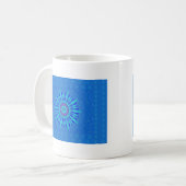 Prachtige Royal Blue Mandala Art Print Koffiemok (Voorkant links)