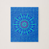 Prachtige Royal Blue Mandala Art Print Legpuzzel (Verticaal)
