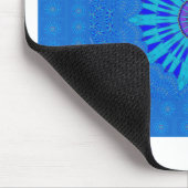 Prachtige Royal Blue Mandala Art Print Muismat (Hoek)