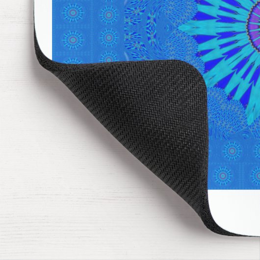 Prachtige Royal Blue Mandala Art Print Muismat (Hoek)