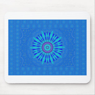 Prachtige Royal Blue Mandala Art Print Muismat