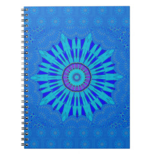 Prachtige Royal Blue Mandala Art Print Notitieboek