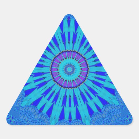 Prachtige Royal Blue Mandala Art Print Sticker (Voorkant)