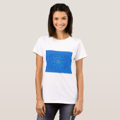 Prachtige Royal Blue Mandala Art Print T-shirt (Voorkant volledig)