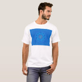 Prachtige Royal Blue Mandala Art Print T-shirt (Voorkant volledig)