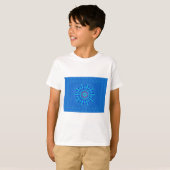 Prachtige Royal Blue Mandala Art Print T-shirt (Voorkant volledig)