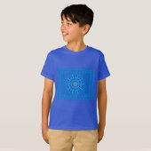 Prachtige Royal Blue Mandala Art Print T-shirt (Voorkant volledig)