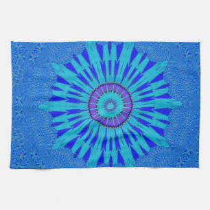 Prachtige Royal Blue Mandala Art Print Theedoek