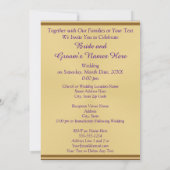 Prachtige Royal Paarse en gouden bruiloft uitnodig Kaart (Achterkant)