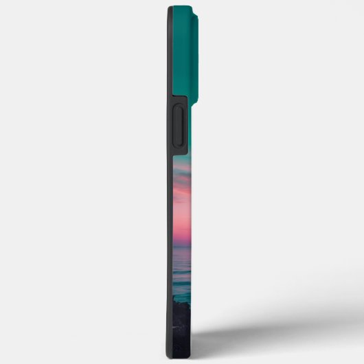 Prachtige roze-Blauwgroen tropische bloemenzonnekr Case-Mate iPhone Case (Achterkant / Rechts)