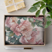 Prachtige roze bloeiende pioenen decoupage tissuepapier (Geschenk)