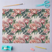 Prachtige roze bloeiende pioenen decoupage tissuepapier (Craft)