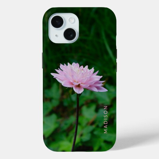 Prachtige roze bloem gepersonaliseerde naam Case-Mate iPhone case (Achterkant)