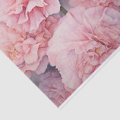 Prachtige roze bloemenanjer Waterverf kunst Tissuepapier (Detail)