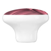 Prachtige roze bloemfractal keramische knop (Zijkant)
