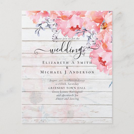 Prachtige Roze Bloesems TROUWCOLLECTIE - BUDGET (Voorkant)