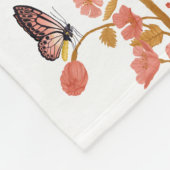 Prachtige roze Boho Butterfly Pattern Kinder Name Fleece Deken (Hoek)