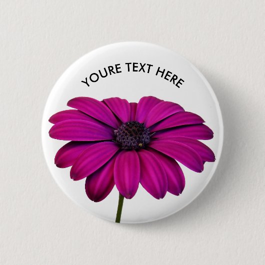Prachtige roze Daisy Ronde Button 5,7 Cm (Voorkant)